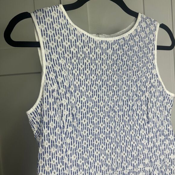 Brooks brothers Dress Size 10 Eyelet Blue white (v1) - Picture 2 of 7